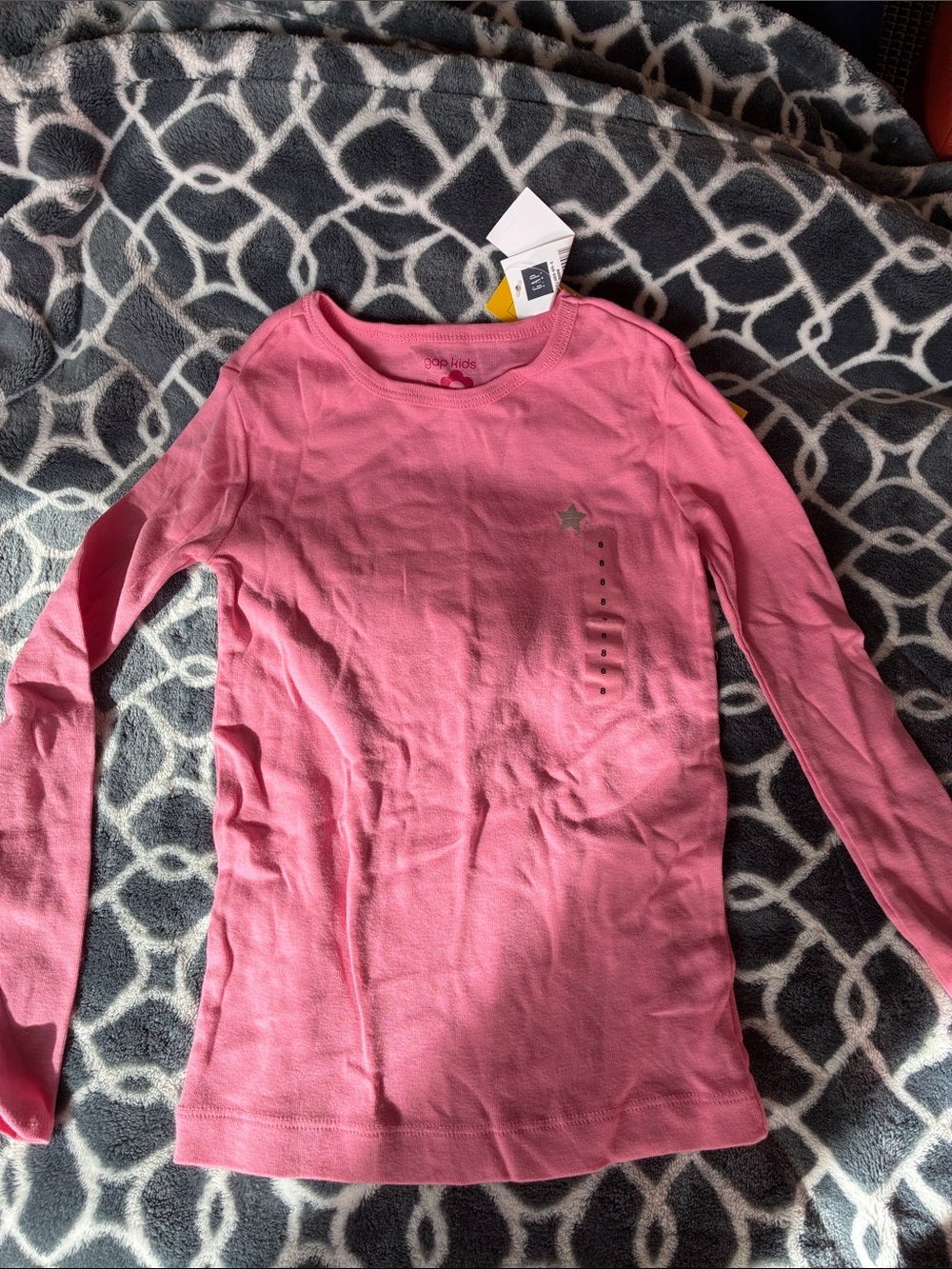 Vintage - GAP KIDS Pink Long-Sleeve Kids Top with Star Detail